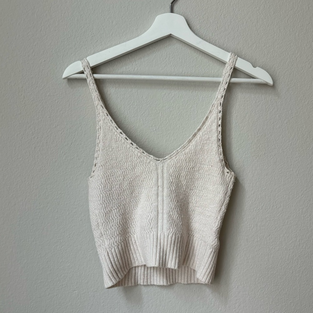 Vintage Cream Crochet Top